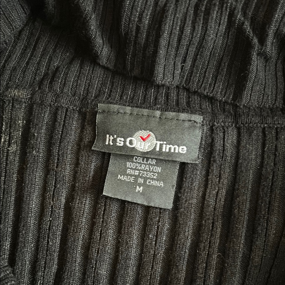 Black Ribbed Sweater - Picture 2 of 2